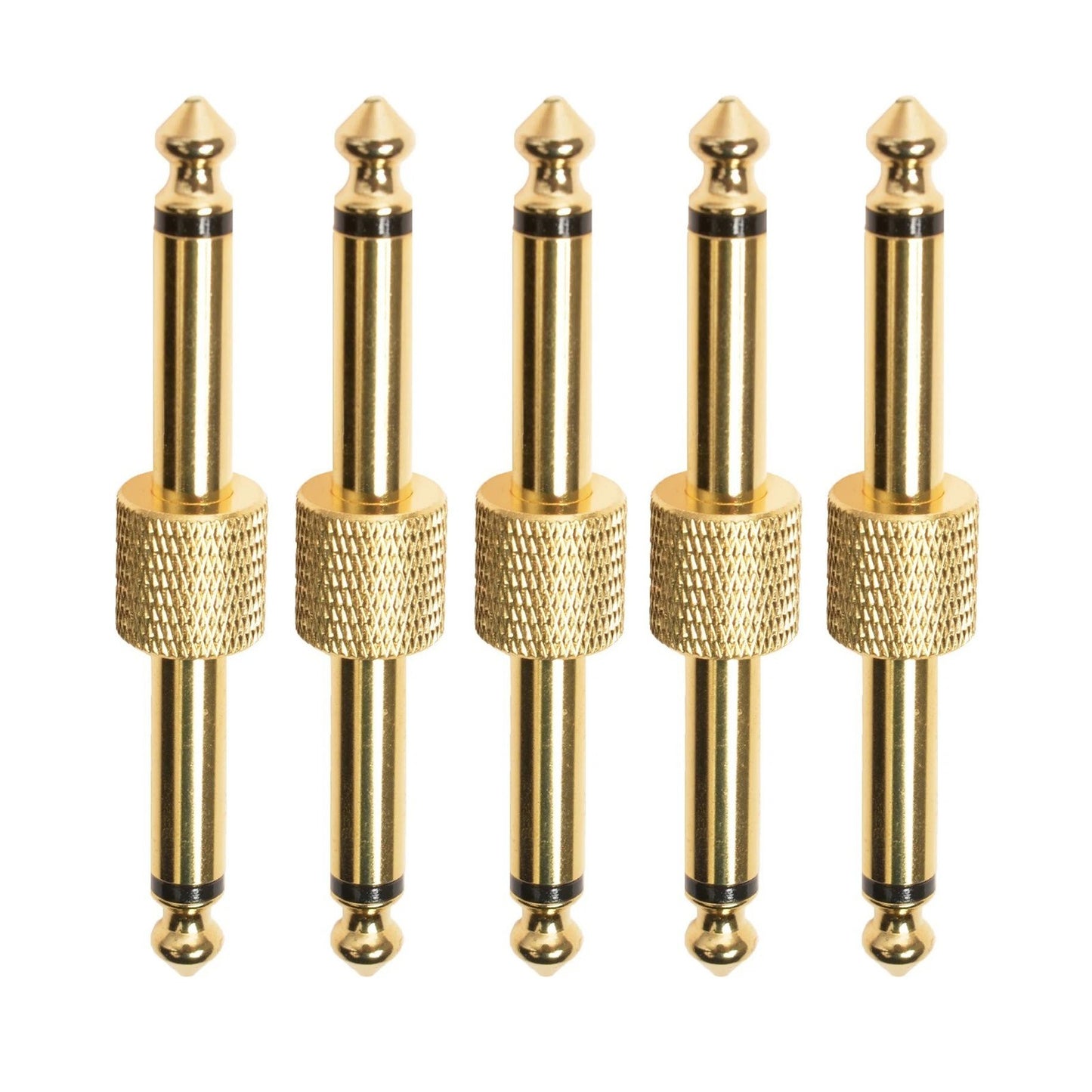 5PCS New 6.35mm male to male Mono audio adapter With gold plated design