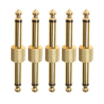 5PCS New 6.35mm male to male Mono audio adapter With gold plated design