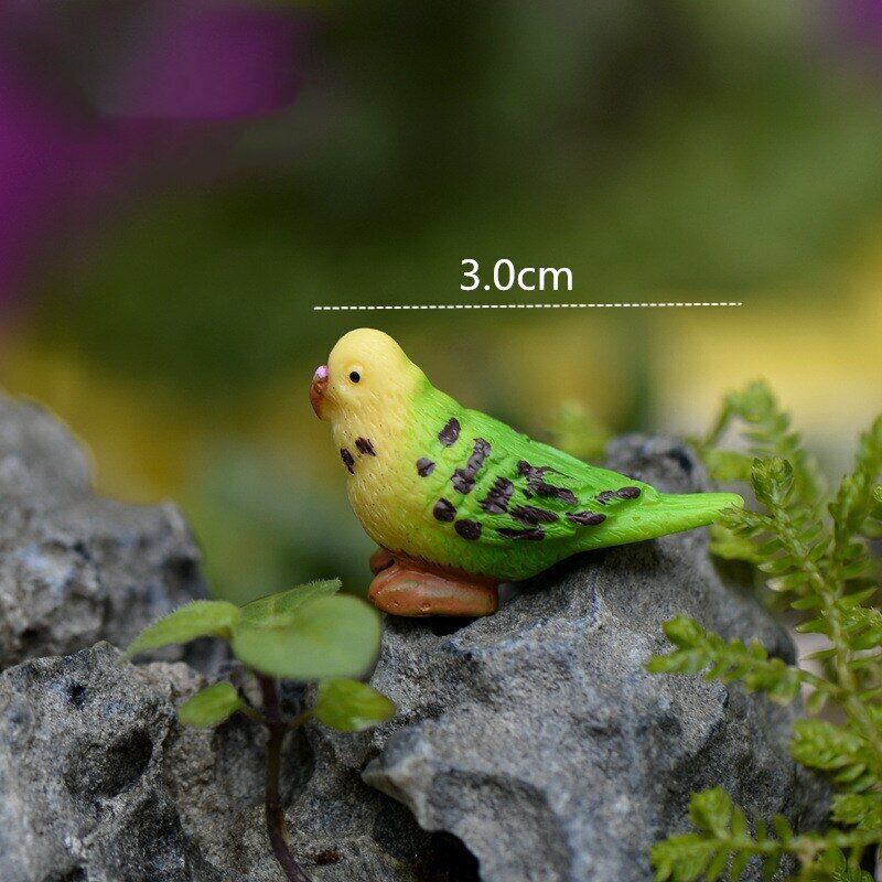 Decoration Ornaments 3pcs/lot Gorgeous Parrot Moss Micro Landscape Material