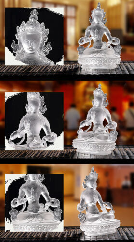 3.1" VAJRASATTVA LORD OF PURIFIED MIND COLLECT TIBETAN BLESSED CRYSTAL STATUE