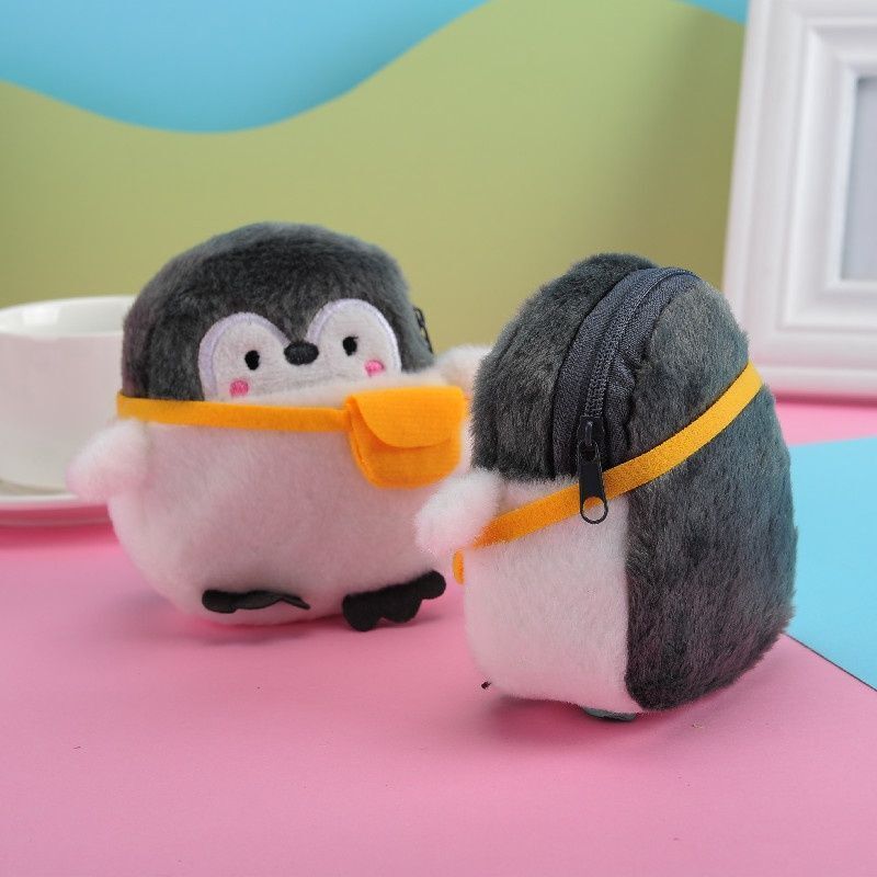Shoulder Bag Little Plush Wallet Soft Penguin Plush Coin Purse Small 4*9*8.5 CM