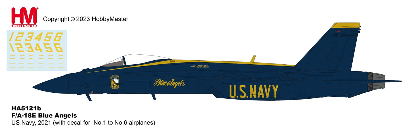 1:72 HM F/A-18E Blue Angels US Navy, 2021 Fighter Diecast Plane Aircraft Model
