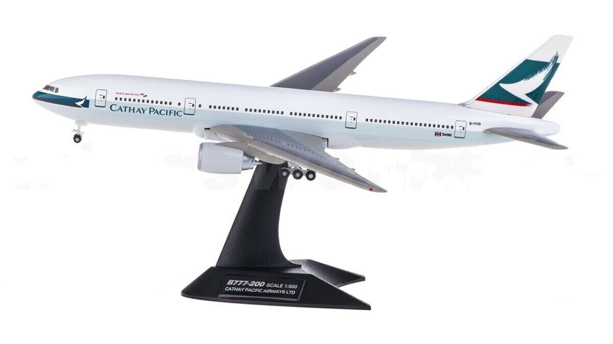1:500 Hogan CATHAY PACIFIC BOEING 777-200 Passenger Airplane Diecast Plane Model