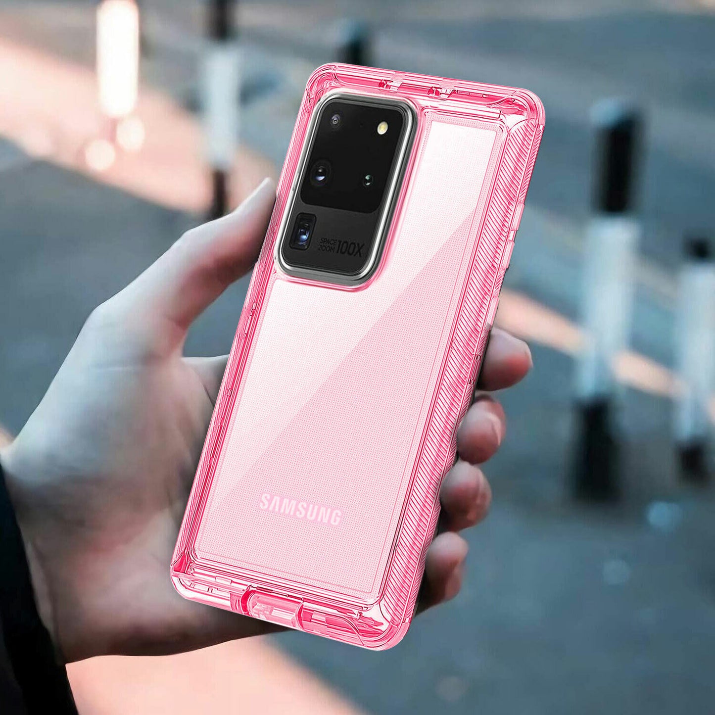 For Samsung Galaxy S20 Ultra Plus Transparent Case Clear Phone Cover + Accessory