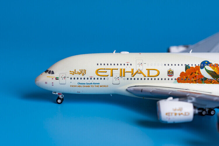 1:400 JC Wings ETIHAD AIRWAYS AIRBUS A380 Passenger Airplane Diecast Plane Model