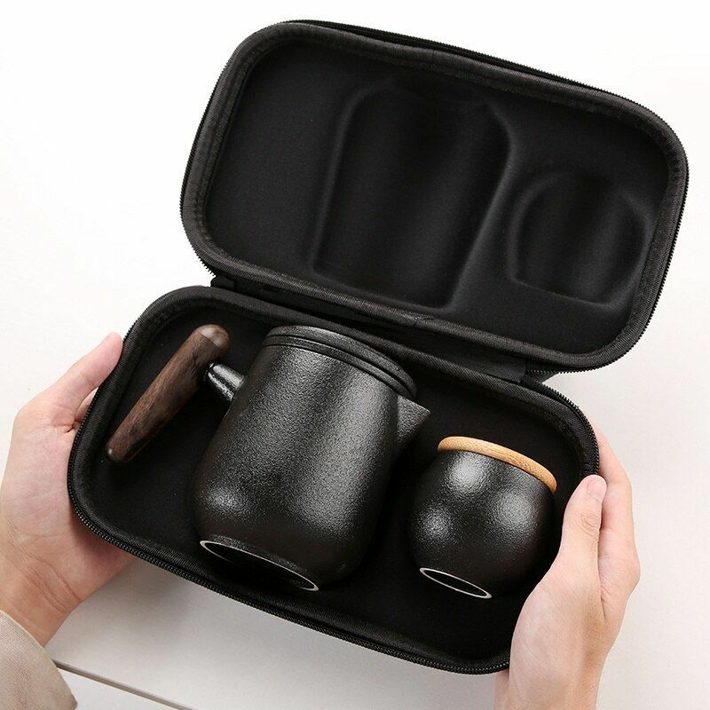Ceramic Portable Teapot Set Chinese Tea Travel Tea Set Kung Fu Tea Set Drinkware
