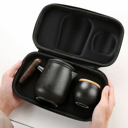 Ceramic Portable Teapot Set Chinese Tea Travel Tea Set Kung Fu Tea Set Drinkware