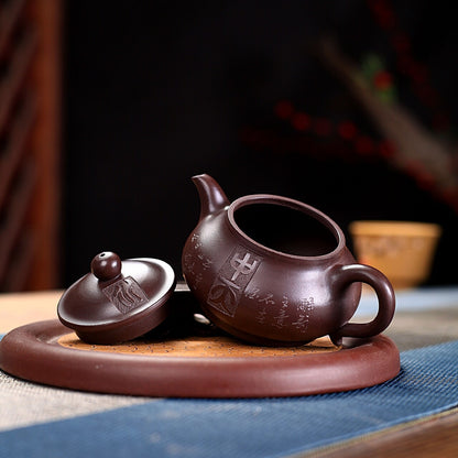 Real Yixing Zisha Purple Clay Tea Pot Handmade Pottery Teapot Master Pot
