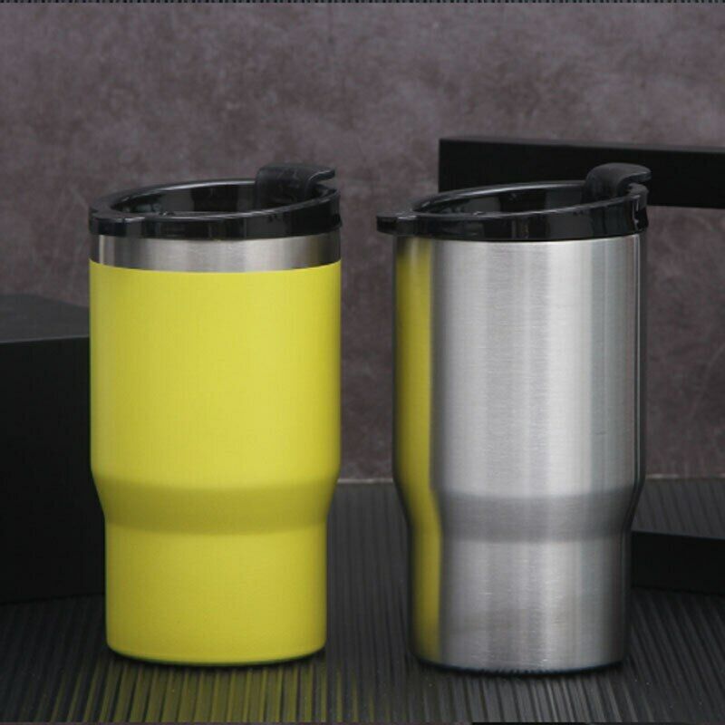 Stainless Steel Double Layer Coffee Cup Multi-function Double Lids Vacuum Cups