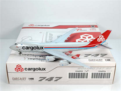 1:400 JC Wings CARGOLUX BOEING B747-8F Passenger Airplane Diecast Aircraft Model