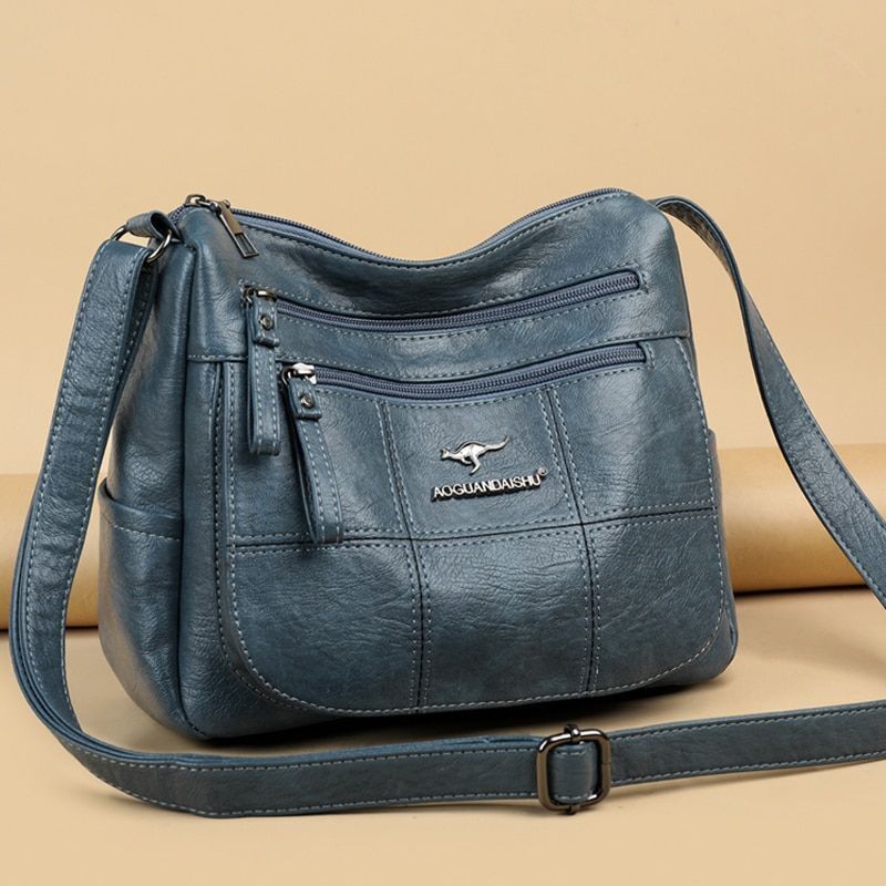 Synthetic Leather Luxury Handbag Large Capacity Shoulder Crossbody Bag Polyester