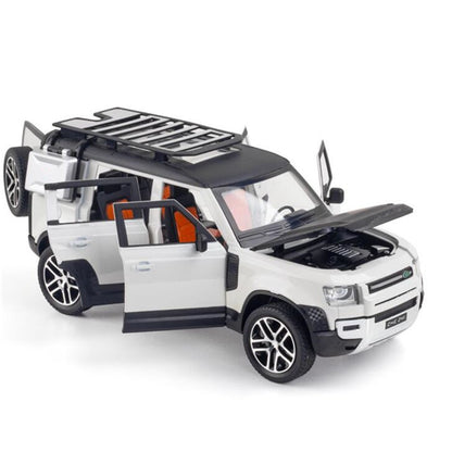 1/24 Sound&Light Model Pull-Back Car Toy Vehicle Collection Dislay White A