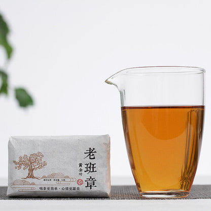 Yunnan Pu'er Tea 50g*2 Old Banzhang Golden Leaf Raw Brick Tea Aged Pu'er Tea