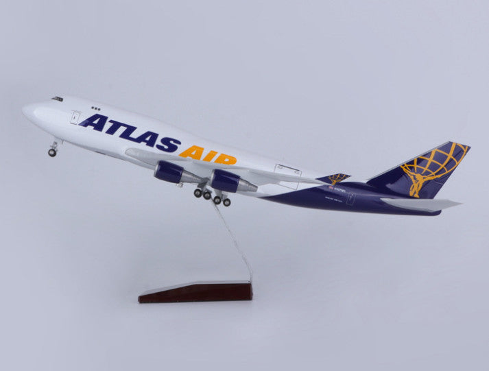 1:150 47CM ATLAS AIR BOEING 747-400 Aeroplane Landing Gear Resin Aircraft Model