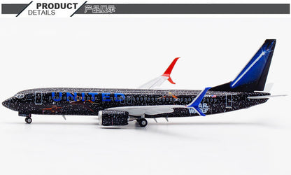 1:400 JC Wings UNITED BOEING B737-800 Passenger Airplane Diecast Plane Model