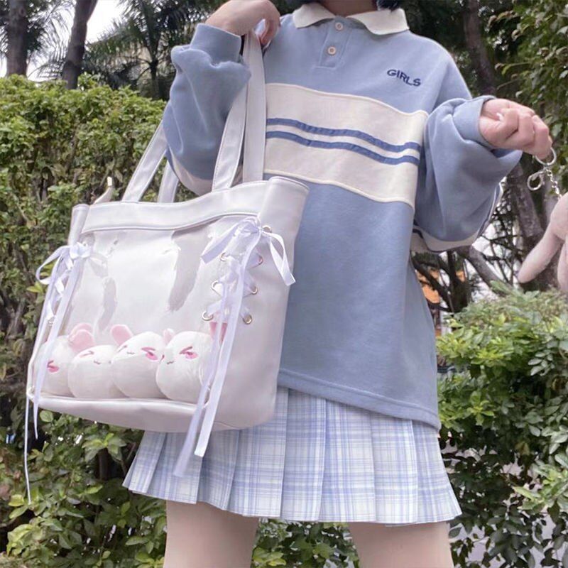 Shoulder Bag Women Soft Synthetic Leather Big Canvas Tote Shopper 32*29*13CM Bag