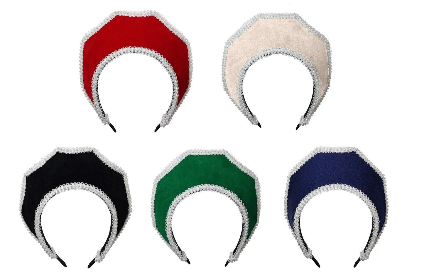Women Cosplay Headbands Medieval Crown Headpiece Royal French Mary Queen Costume