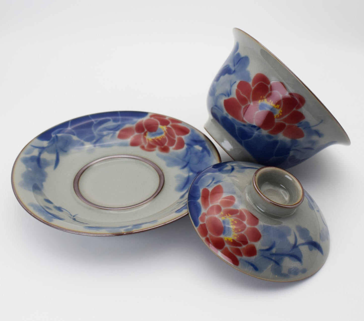 Ceramic Gaiwan Jingdezhen Craft Porcelain Tureen Covered Bowl Saucer Teaset Gift