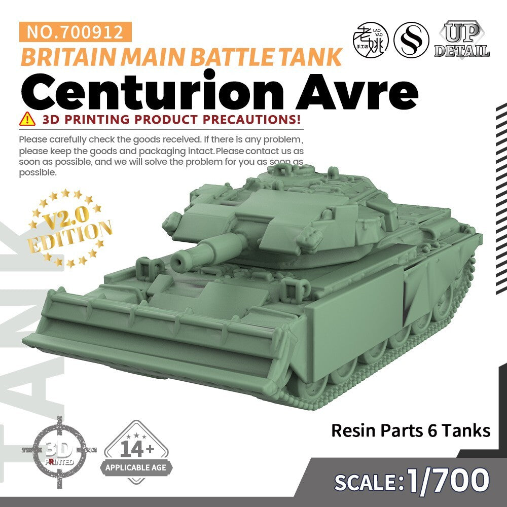 SS700912 1/700 Military Model Kit Britain Centurion Avre Main Battle Tank