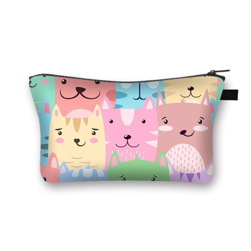 Cosmetic Bag Cartoon Toiletries Purse Small Clutch Makeup Handbag 13*15*21CM 1PC