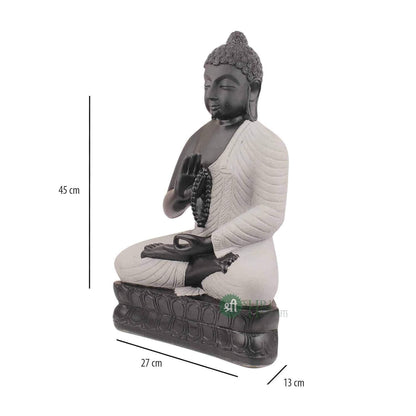 Polyresin Meditating Monk Buddha Idol Statue for Home Decoration Sculpture