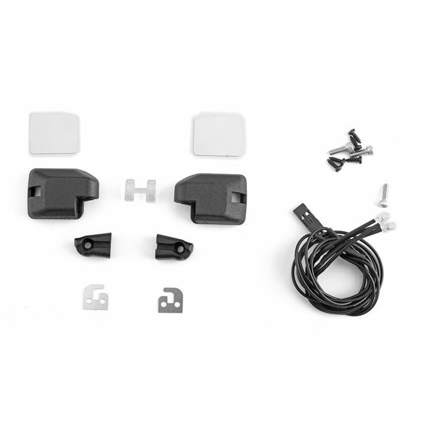 Universal 1/10 RC Crawler Car 3mm Lamp Bead Foldable Rearview Mirror Simulation