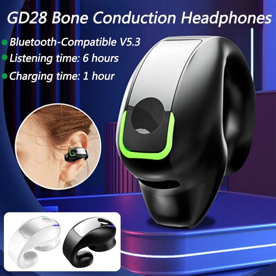 NEW Ear Clip Bluetooth 5.3 Headset Wireless Earbuds Earphones Stereo Headphones