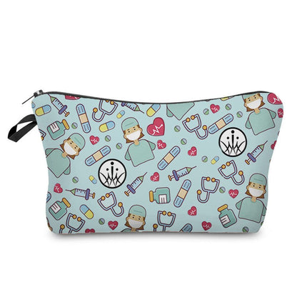 Cosmetic Bags Printed Makeup Bag Small Toiletry Bag Storage Purses 2*22*13.5 CM