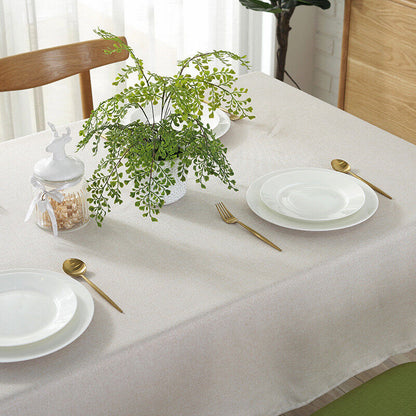 New Solid Oilproof Waterproof Tablecloth Rectangular Tea Table Cloth Home Decor