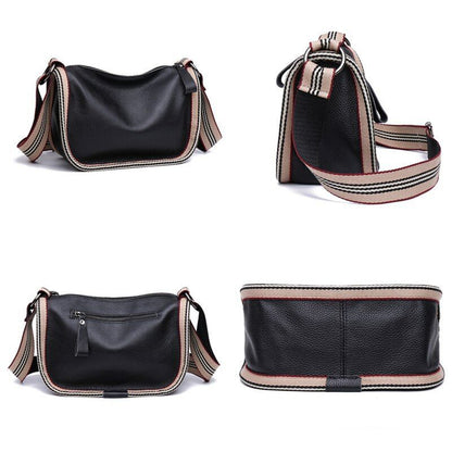 Genuine Leather Handbags Cowhide Shoulder Bags Fashion Crossbody Purse Polyester