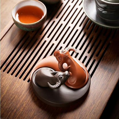Yixing Purple Clay Tea Pet Handmade Tea Set Tea Table Home Decoration