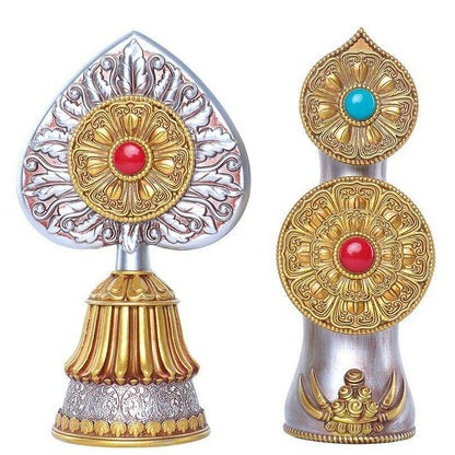 16.5cm 6.5" Torma Sizi Butter Sculpture Duoma Statue Tibetan Buddhism Worship