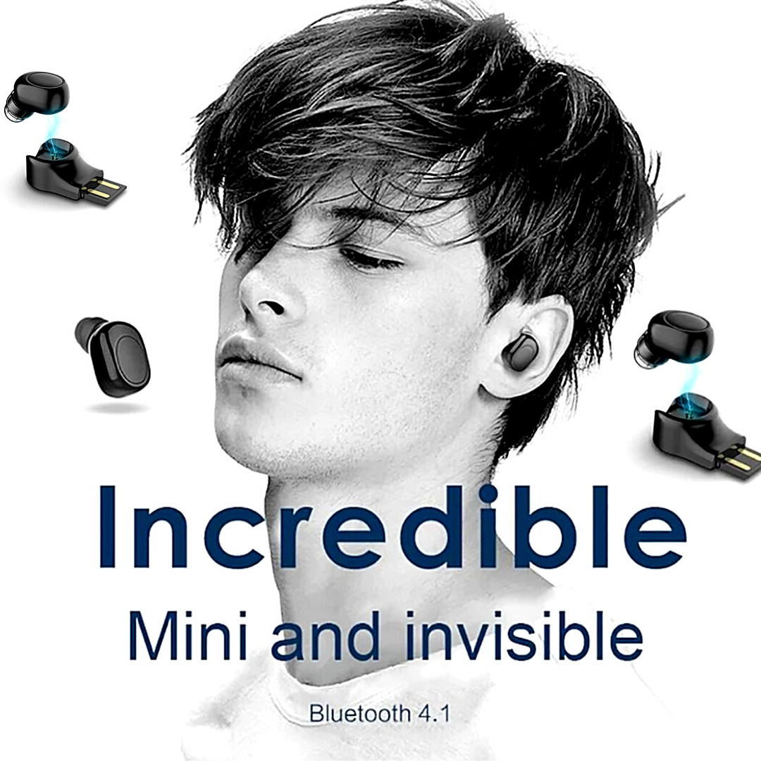 Invisible Bluetooth Headphones Single HD Wireless Earbuds for All Phones Tablet