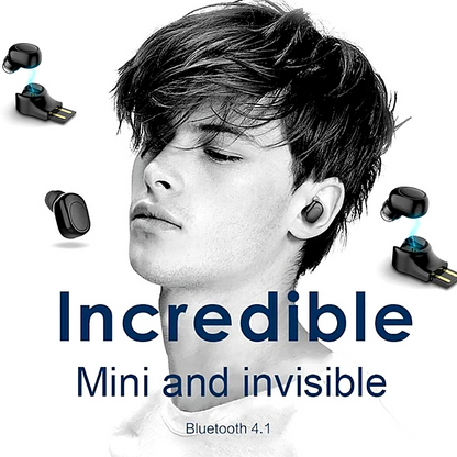 Invisible Bluetooth Headphones Single HD Wireless Earbuds for All Phones Tablet