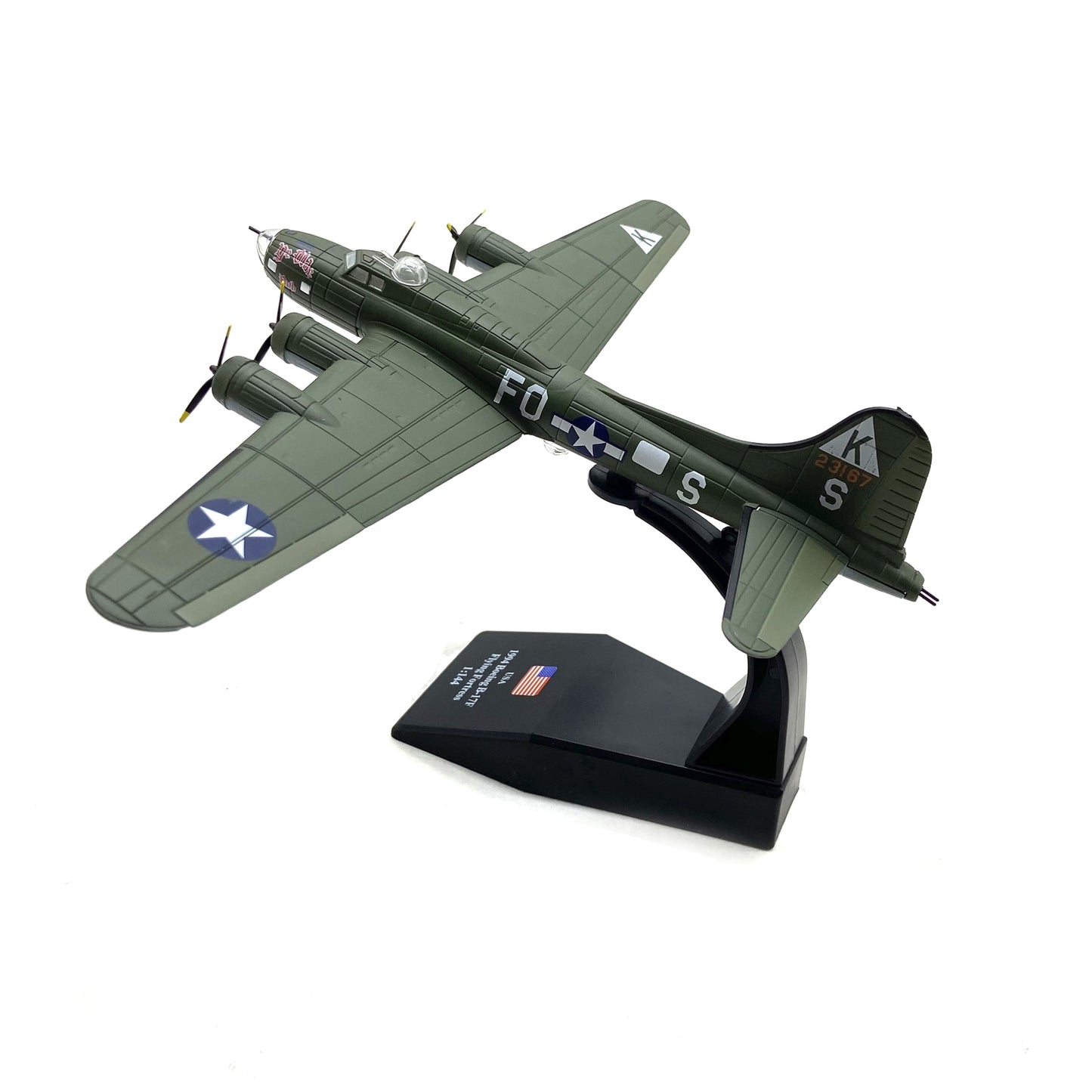 FLOZ US B-17 Flying Fortress 1/144 diecast plane model aircraft Silver Yellow