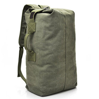 Men's Military Canvas Backpacks Male Shoulder Army Bag Tourist Foldable Bag