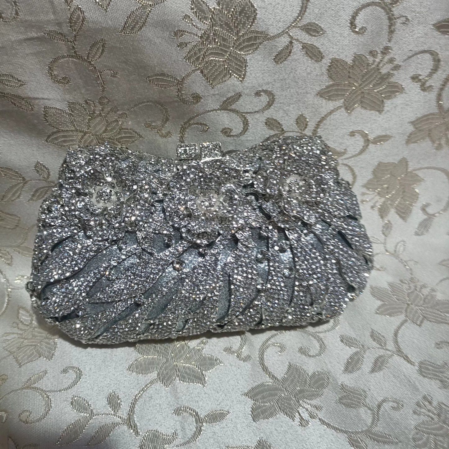 18 Colors Formal Dinner Clutch Gold Crystal Evening Purse Handbag 19.5*5*10.5 CM