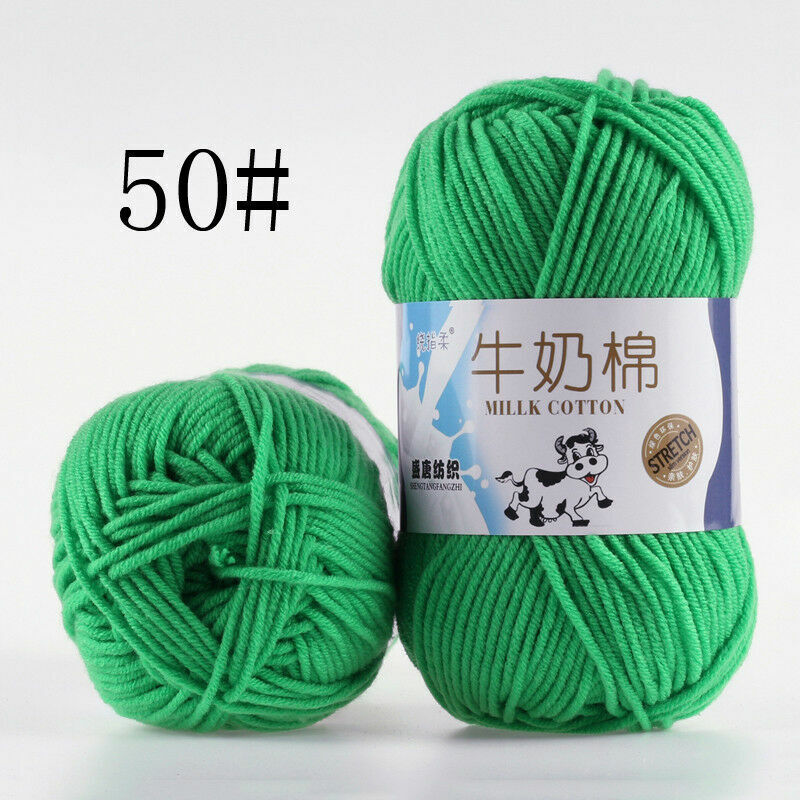 Hot Sale 50g Hand-woven Chunky Yarn Soft Milk Cotton Knitting Baby wool yarn