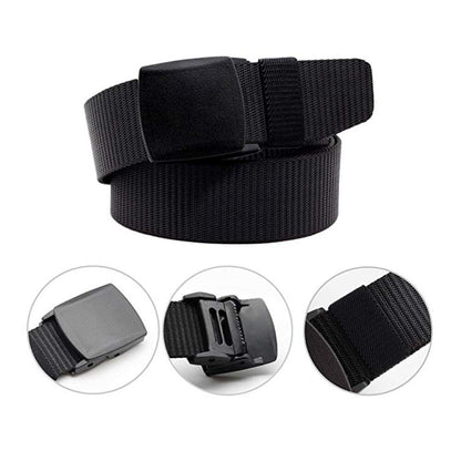 3xMen's Plastic Cam Buckle Nylon Canvas Tactical Waistband Webbing Military Belt