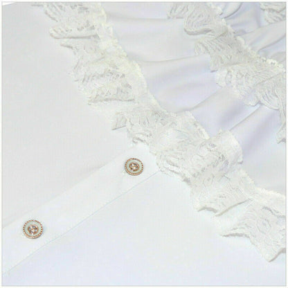 Fashion Mens Shirt Top Black/white Gothic Steampunk Victorian Regency Aristocrat