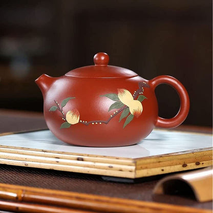 Teapot 6.8oz Chinese Yixing Clay Xishi Pots Handmade Colour Gongfu Tea fine Gift