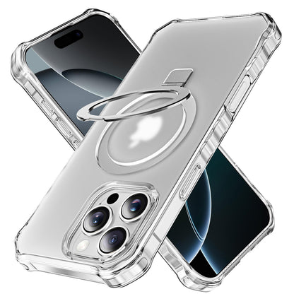 Magnetic Case for iPhone 16 15 14 13 Pro Max with O-Ring Stand Mag-Safe Cover