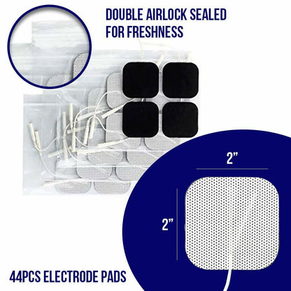 40 TENS Electrode Pads EMS Replacement Unit 7000 3000 2x2 Muscle Stimulator BULK