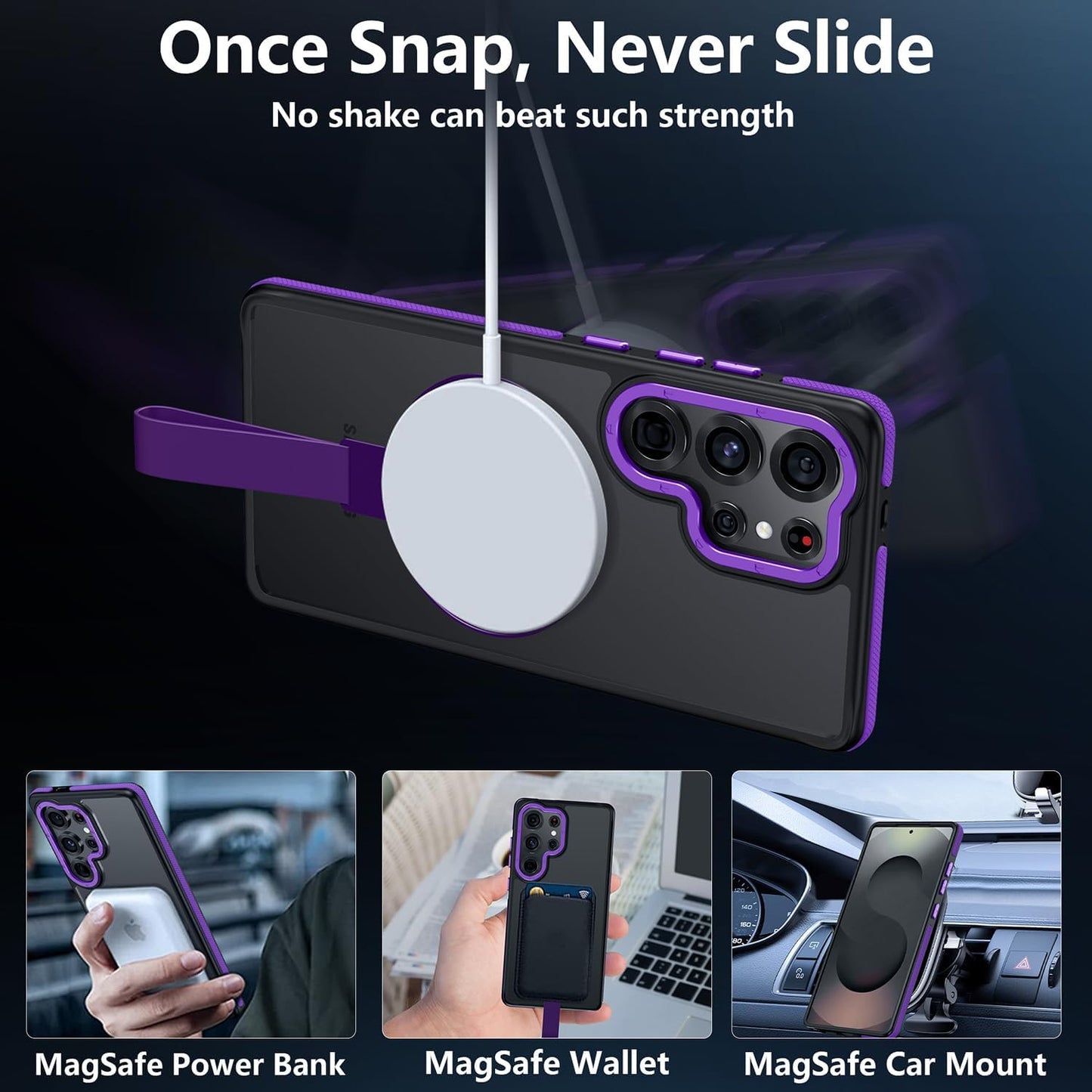 for Samsung Galaxy S25 Ultra Case 360°Rotatable Magnetic Ring Holder Stand with
