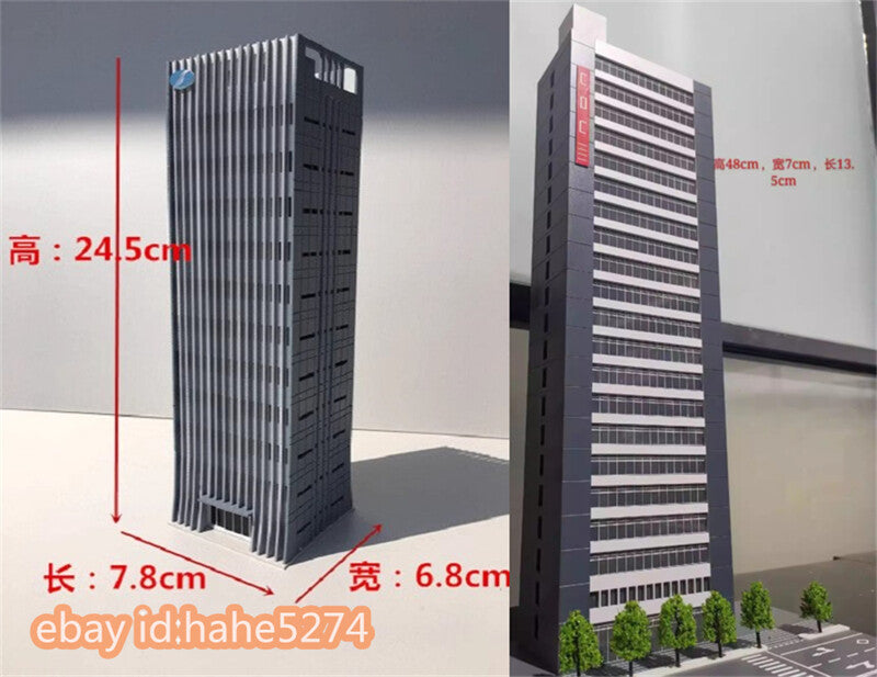 1/150 Building Model Morden Office Building Scene Architecture Assembled