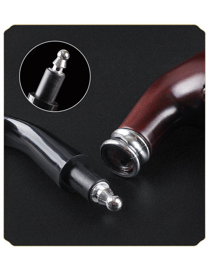 New Handmade Old Style Smoking Pipe with Filter Cleaning Metal Bowl Portable