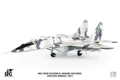 1:72 JC Wings MiG-29UB FULCRUM B UKRAINE AIR FORCE Fighter Diecast Plane Model