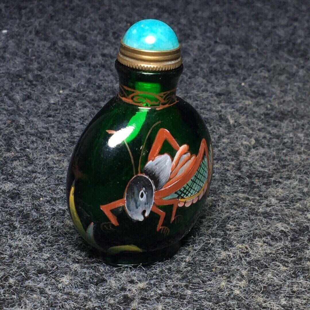 Ancient Chinese handmade interior painting ancient glazed snuff bottle