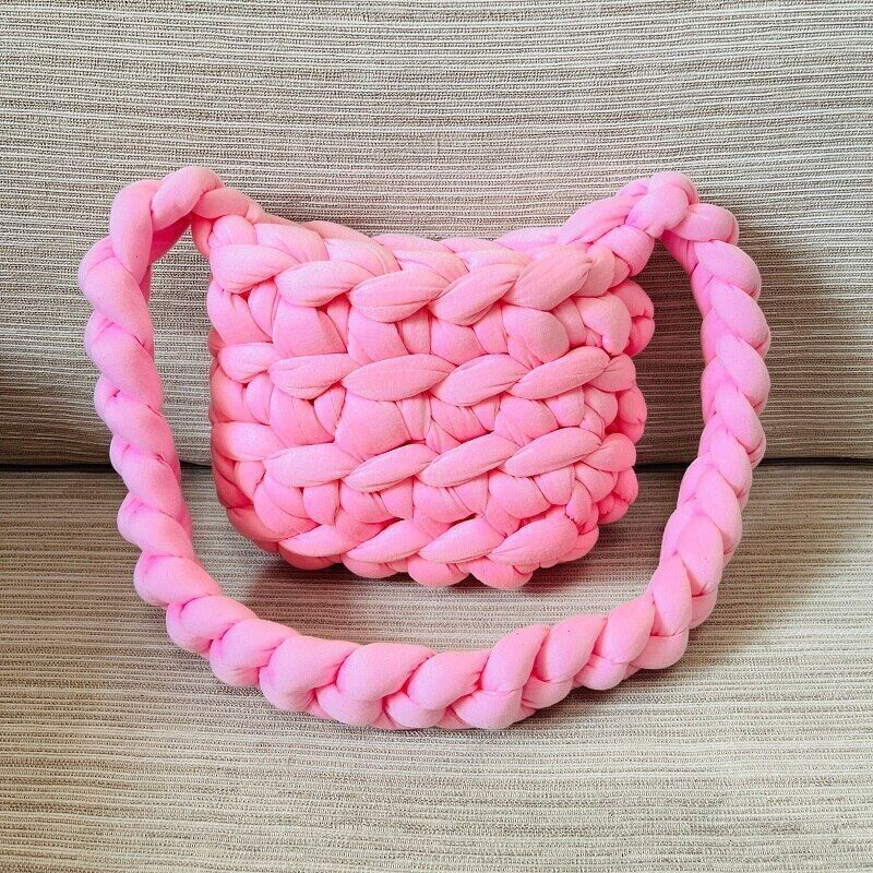 Shoulder Handbag Women Handmade Crochet Bags Girls Rope Crossbody Bags