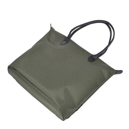 Premium Large Nylon Tote Water Resistant Top Zip Shoulder Bag Handbag